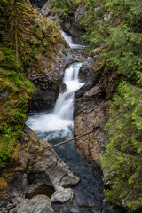 Fototapeta premium Middle Twin Falls Olallie State Park North Bend, Washington July 2023