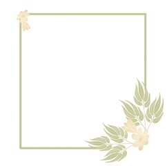 Tropical flower frame square pastel Color’s