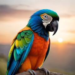 Fototapeta premium blue and yellow macaw