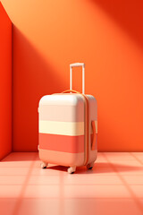 suitcase on the door