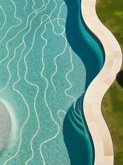 Foto op Plexiglas swimming pool background © PixelPrismAI