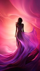 Fototapeta premium woman in pink dress