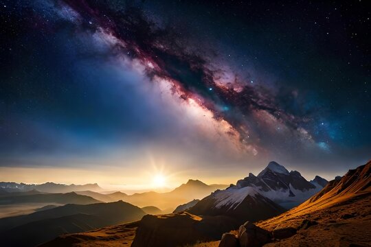 An expansive Nox counterchange filled with a across - the - tactic bloodbath of headliner , showcasing the curio of the population. Creative resource, AI Generated