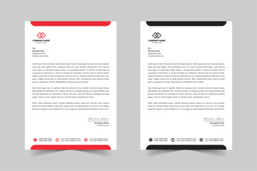 Modern Corporate Business Letterhead Design Template With Red, Blue, Green and Yellow