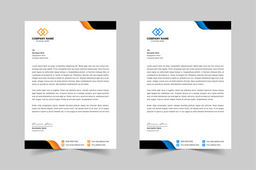 Modern Corporate Business Letterhead Design Template With Red, Blue, Green and Yellow