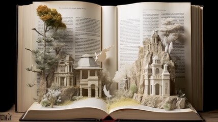 books made of paper, representing the gateway to different worlds, stories, and knowledge that books offer