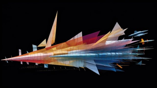 the various designs of paper planes, emphasizing the principles of aerodynamics and the science behind flight - Powered by Adobe