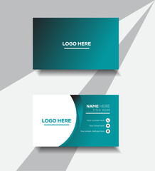 Unique business card template illustration design, simple clean layout and background.
