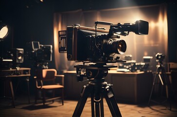 A camera on a tripod Generative AI