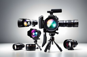A camera with a green light Generative AI