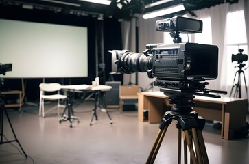 A camera on a tripod Generative AI