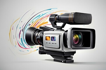A camera with a rainbow design Generative AI