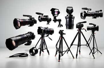 A camera on a stand Generative AI