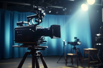 A camera on a stand Generative AI