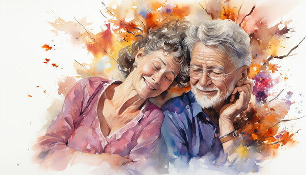 Alzheimer's Dementia survivors  65 years old seniors  couples