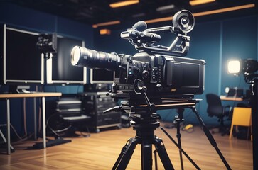 A camera on a tripod Generative AI