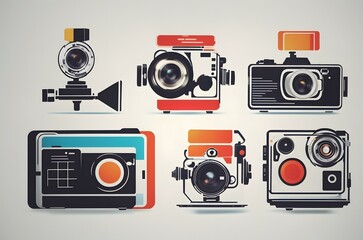 A group of camera lenses Generative AI