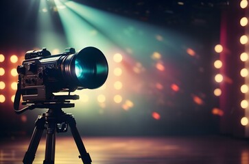 A camera on a tripod Generative AI