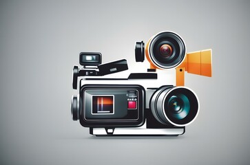 Fototapeta premium A camera with a lens Generative AI