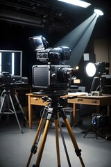 A camera on a tripod Generative AI