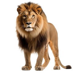 Obraz premium male lion isolated on white background