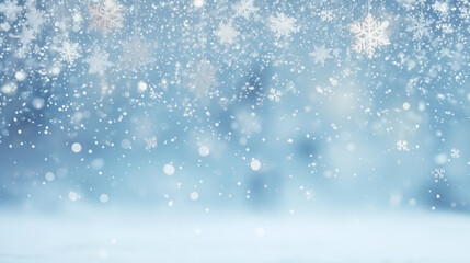 Fototapeta premium christmas background with snowflakes. Generative Ai. 