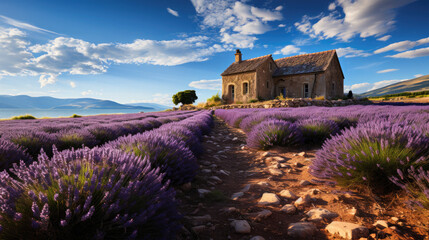 Rolling lavender fields - Scenic from Provence in France