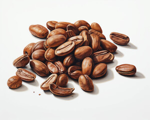 Coffee beans cocoa toasted fresh fragrant India Indonesia island