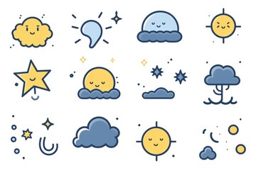 Obraz premium Weather icon set
