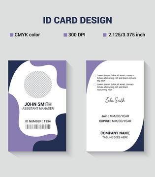 Eye catching corporate employee ID card design