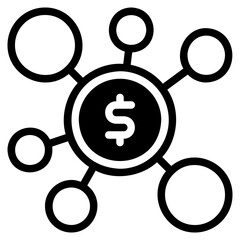  Crowdfunding glyph icon