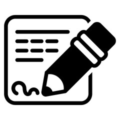  Digital signature glyph icon