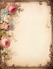 Vintage floral background with copy space for your text or image.