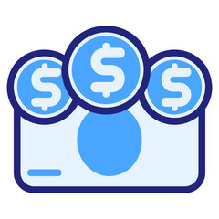 Obraz premium Money blue icon