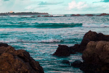 sea and rocks at the beach