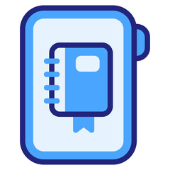  Ebook blue icon