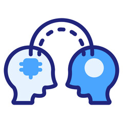  Mentorship blue icon