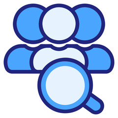  Outsourcing blue icon