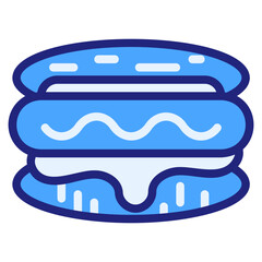  Hotdog blue icon