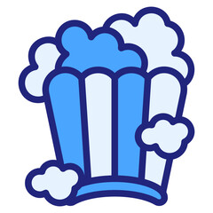  Popcorn blue icon