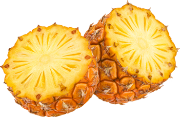 Sliced pineapple isolated