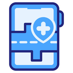 Obraz premium Gps blue icon