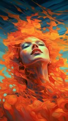 Feel the fire inside the beautiful picture Ai generated art