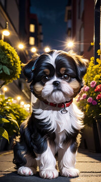 shih tzu, cute art