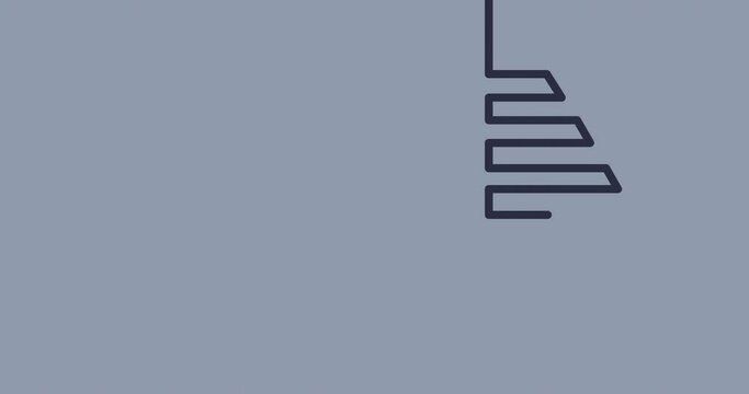 Business banner with an animated linear growth graph. Investment growth, success, growth chart background with copy space. 4K resolution scientific mathematical motion design.