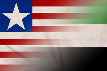 Liberia and UAE state flag international contract ARE LBR