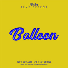 Text Effect Balloon EPS File