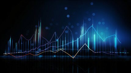 Futuristic raise arrow chart digital transformation abstract technology background