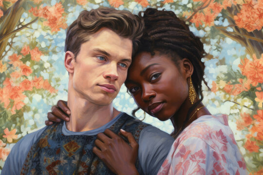 Shared Love Story: Portrait of an Interracial Couple Embodying Love's Journey Together