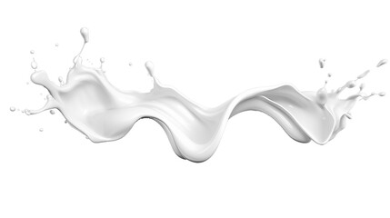 Milk splash isolated white and transparent background, png - obrazy, fototapety, plakaty